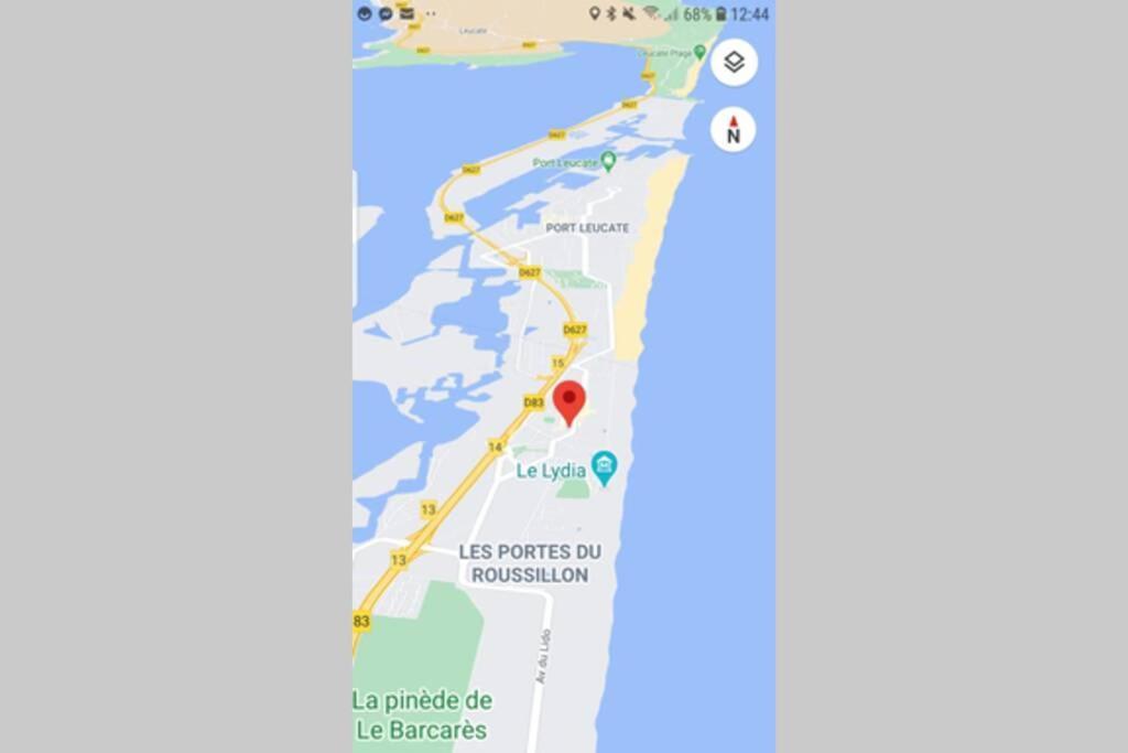 T2, Vue Sur Mer, Terrasse, Parking Prive Appartement Le Barcarès